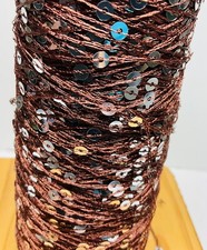 Lucci Yarns Sequin Yarn 872 Yards Silver on Copper 12 New Cone