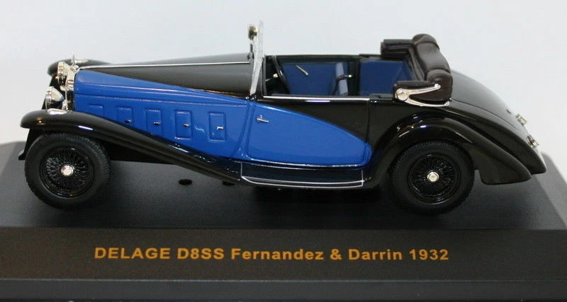Ixo Escala 1/43 - MUS046 - Delage D8SS Fernández Darrin 1932 - Azul/Negro Foto 2 de 4