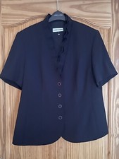 Gerry Weber. Size 18. Navy Blue Black Short Sleeved Blazer Jacket