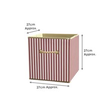 Storage Box Fabric Collapsible Foldable With Lid & Handle Home Office Organiser
