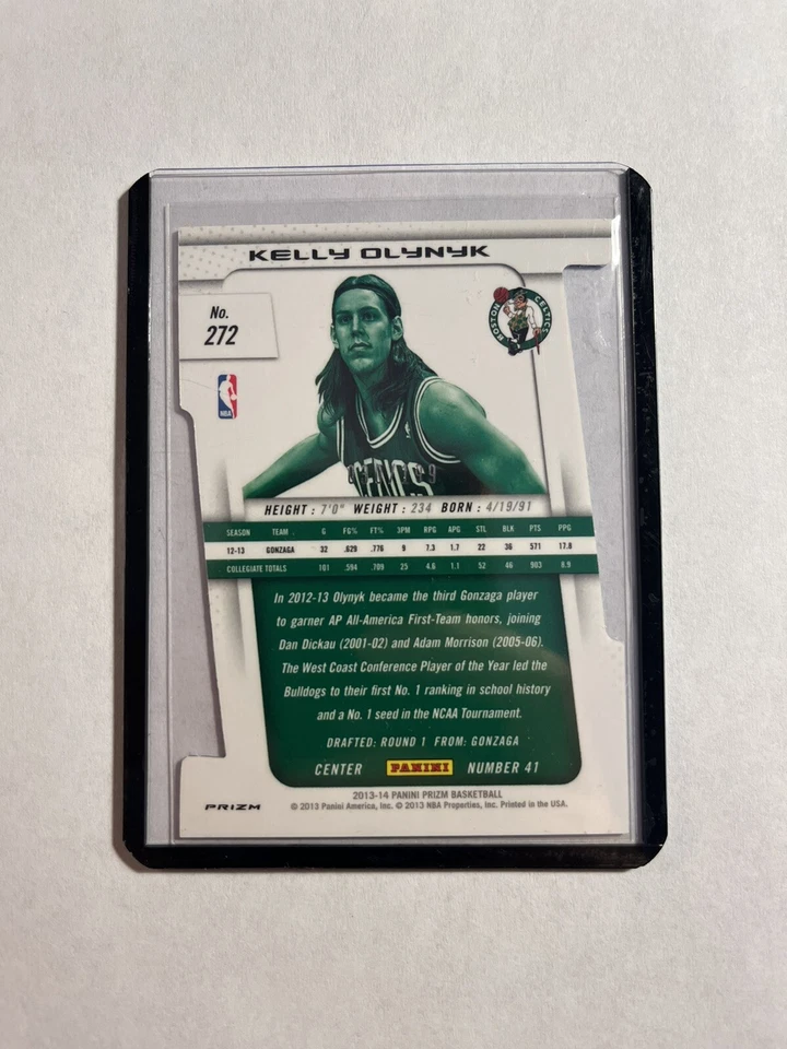 2013-14 Panini Prizm Light Blue Prizm Die-Cut /199 Kelly Olynyk #272 Rookie RC - Image 2 of 2