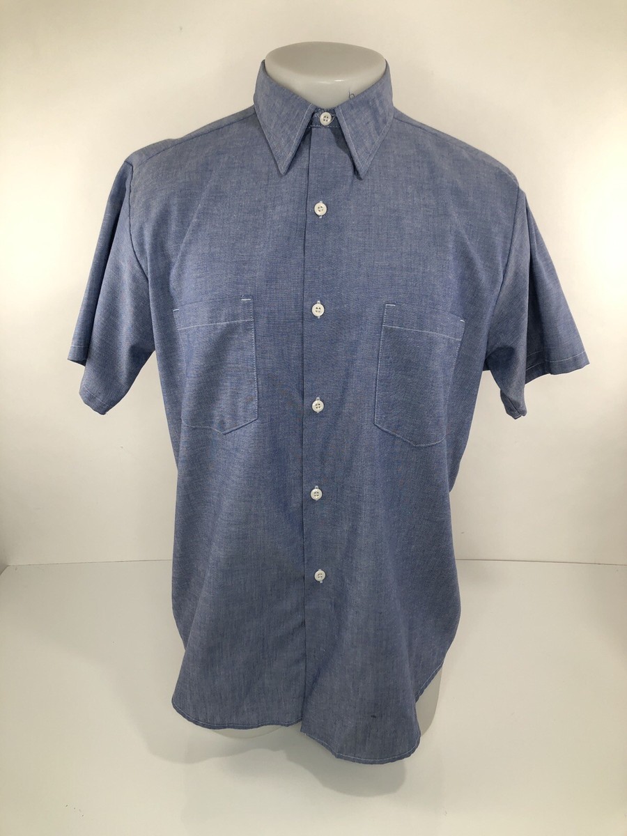 BIG YANK Vintage USA Mens Lg / 16 Chambray Work Shirt | eBay