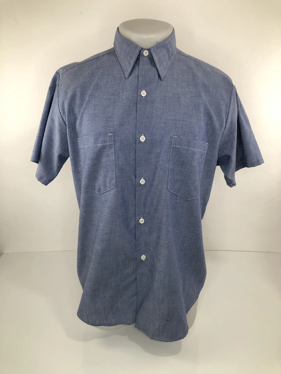 BIG YANK Vintage USA Mens Lg / 16 Chambray Work Shirt | eBay