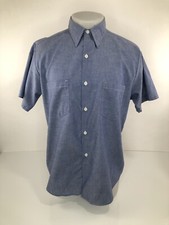 BIG YANK Vintage USA Mens Lg / 16 Chambray Work Shirt