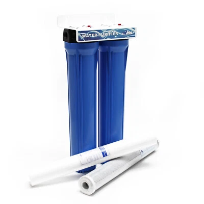 WILTEC NW-BRK02 2 Etapes Filtre à Eau 20Pouces-508mm 5µ Sédiments Charbon actif bloc