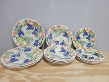 Primula Italy Multicolor Grapes & Leaves Ceramic Place Set