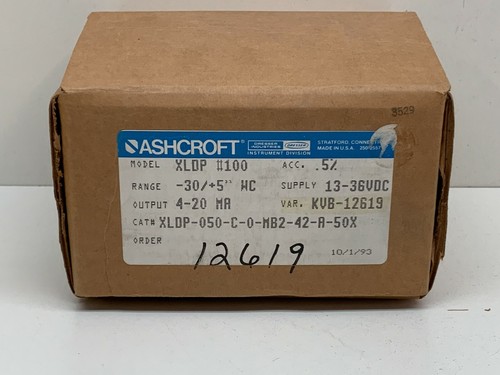 Ashcroft XLDP #100 Differential Pressure Transmitter -30/+5"WC, XLDP-050-C-0-... - Picture 4 of 4