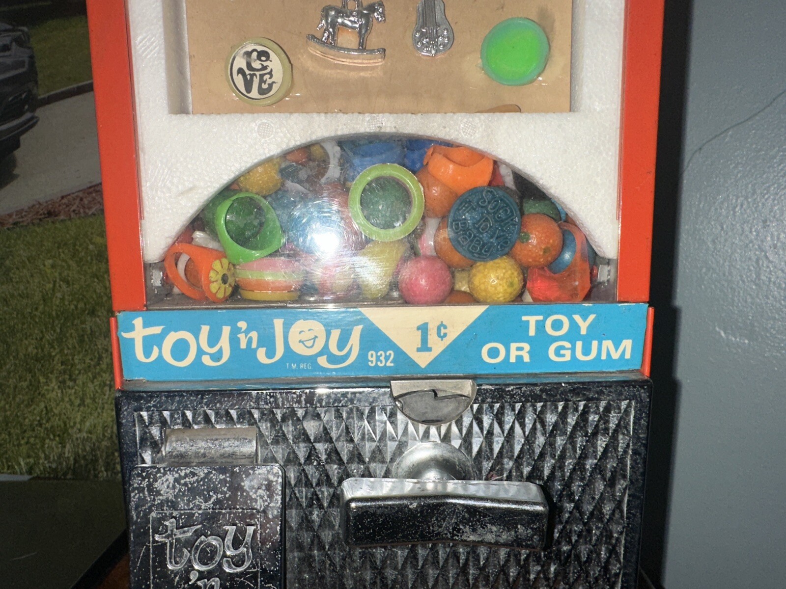 Vintage Becker Toy N Joy Gumball Candy Prize 1 Cent Machine 1950’s 14