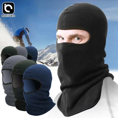 ICLOVER 2 Pack Face Mask Ski Winter Hat Windproof Fleece Balaclava Hood Beanie Warm Mask