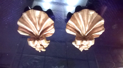 Boucles D’Oreilles Clips Vintage ANNICK GOUTAL – Large Nœud Plissé Doré