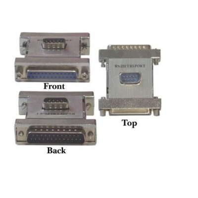 WholesaleCables 31D3-46201 DB25 Male to Female+DB9 Male RS232 Tri-Port Adapter
