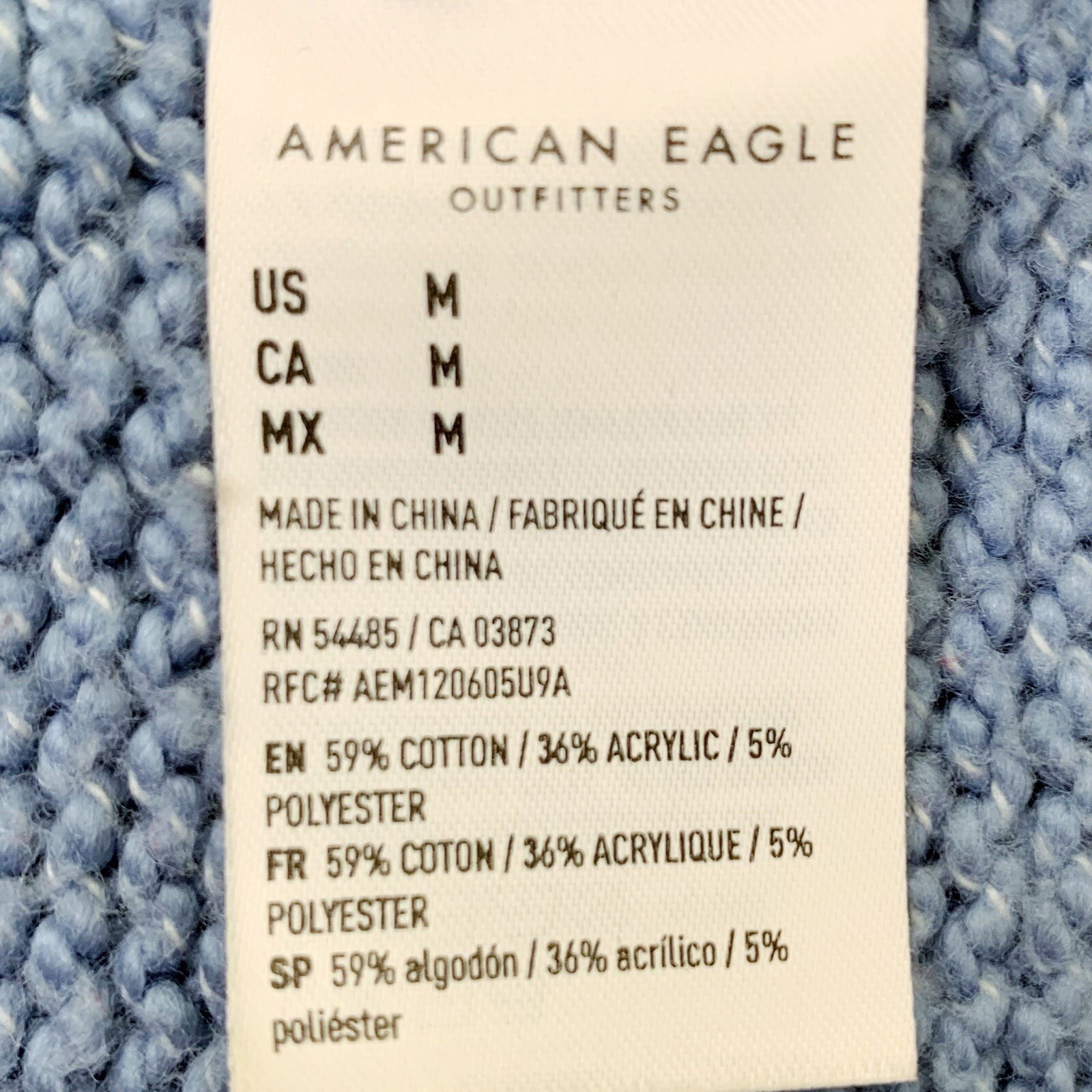 American Eagle Size Medium Colorblock Knitted Ove… - image 8