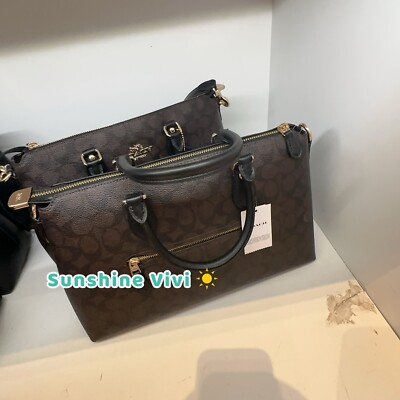 【極美品】COACH ボディバッグ ネイビー ブラウン Plaza Bag In Signature Canvas | Wristlets | Coach | COACH®