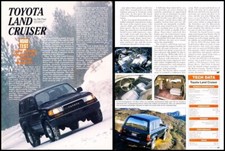 1993 Toyota Land Cruiser Review Report Print Car Article J944