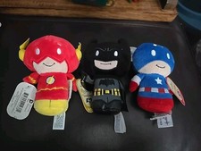 Batman Captain America The Flash Hallmark Itty Bittys Plush Toy 4.5" DC Comics