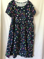 NWT Wonder Nation Navy Butterfly Dress Girls Play With Pockets Many sizes