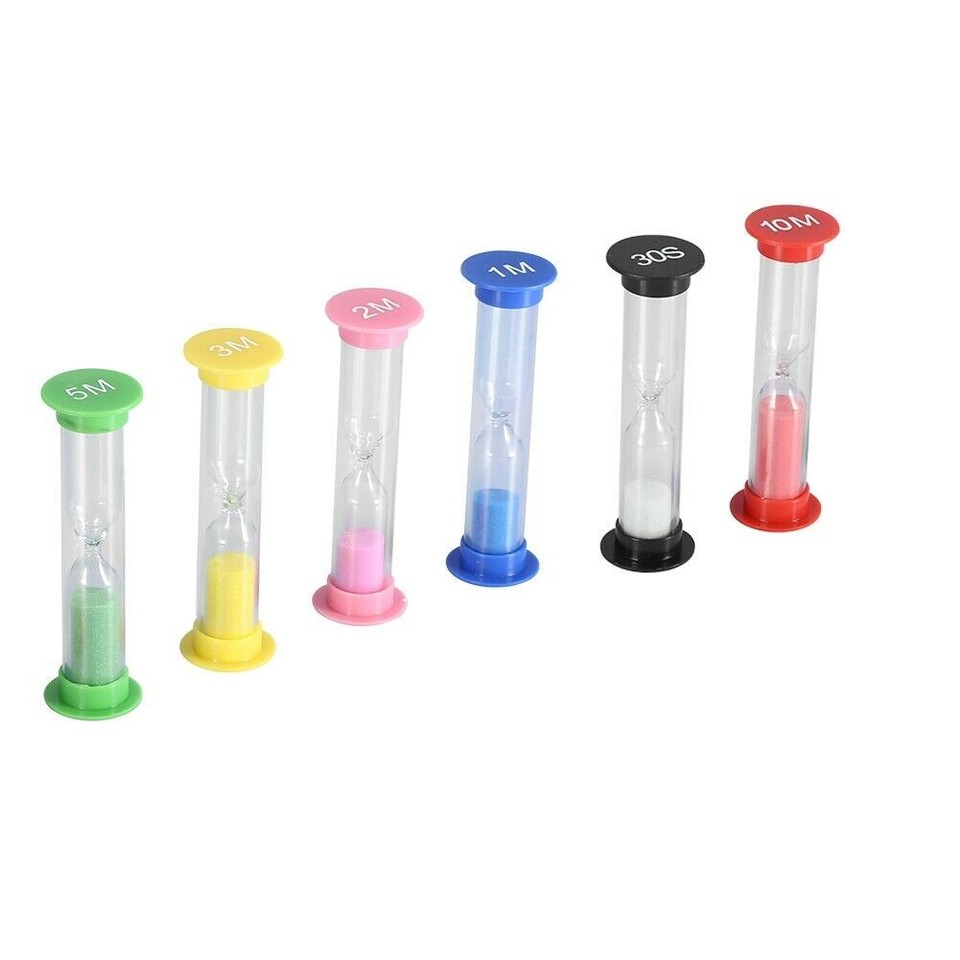 6Pcs Kid 6 Colors Classroom Game Sand Clock Timer montessori Toys ...