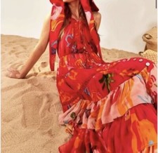 Farm Rio NEW Mixed Fruits Ocean Maxi Dress Size XL