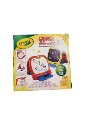Crayola Art-to-Go 2 Sided Rainbow Easel For Ages 3+ New Open Box 