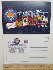 Beer POSTCARD ~ Greetings From DENVER BEER Co ~ Arvada & Denver, COLORADO
