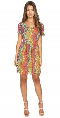 Boutique Moschino Multicolor Lace Women's Dress Pink Multi : 38