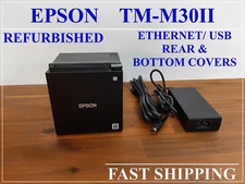 Epson TM-M30II POS Point of Sale Thermal Printer Ethernet USB w/ P/S and Covers