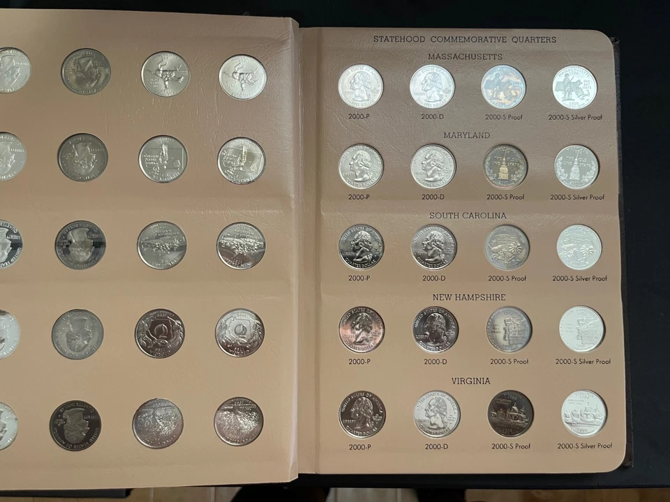 8143 Statehood Commemorative 1999-2003 PDS&Sil Proof 100Coins  COMPLETE DANSCO - Image 3 of 4