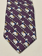 Men's BROOKS BROTHERS MAKERS Walrus Print Silk Tie Purple Made in USA
