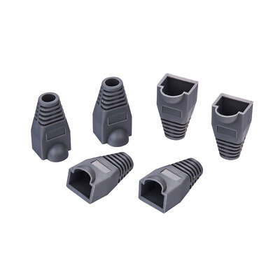 RJ45 Boot End Cap Gray for Cat5 Cat5e Cat6 Ethernet Cable Modular Head Plug Lot