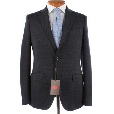 Etro NWT Wool / Cotton Blend Sport Coat Size 50 (40 US) In Blue & Gold