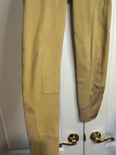 Equestrian Horseback Riding Womens Pants 26 Breeches Beige Tan Flat Front Skinny - Bild 2 von 12