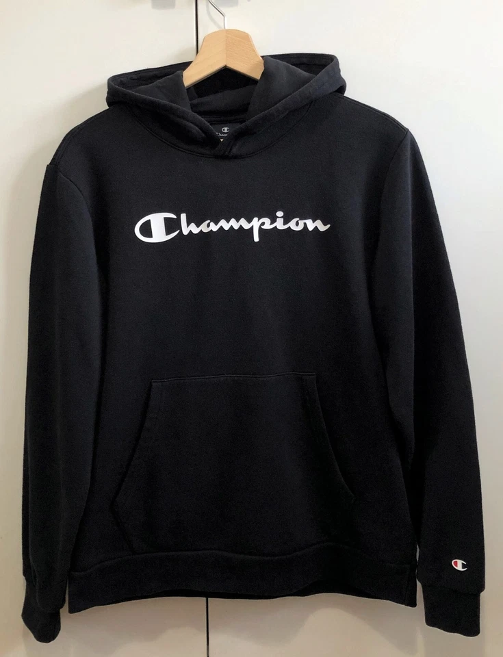 Sweat à capuche Hoodie CHAMPION - Junior 15/16 ans - Noir - Photo 1/3