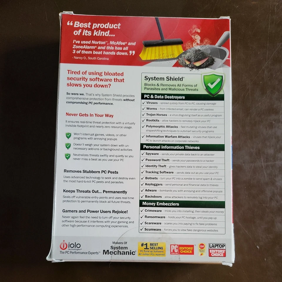 iolo System Shield AntiVirus & AntiSpyware SEALED Retail Box Unlimited PCs, 1 Yr - Image 2 of 2