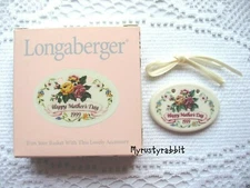 Longaberger 1999 Happy Mother's Day Tie-On ~ Roses ~ NEW in Box