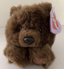 Swibco Puffkins 4 Grizwald Brown Bear Bean Bag Stuffed Animal Plush