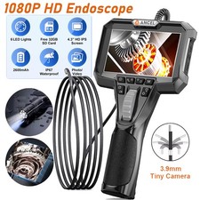 Industrial Endoscope Camera 4.3" HD Articulating Borescope Inspection 2-Way 220°