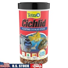 Cichlid Floating Pellets Protein Rich Fish Food Clear Water Immune Support 12oz