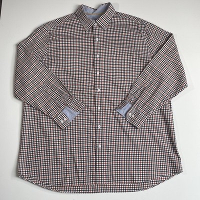 Walbusch Thermo Hemd Herren 45/46 Langarm Kariert Baumwolle Comfort Line
