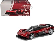 ASTON MARTIN VALKYRIE SUPERNOVA RED 1/64 DIECAST MODEL CAR BY POP RACE PR640152