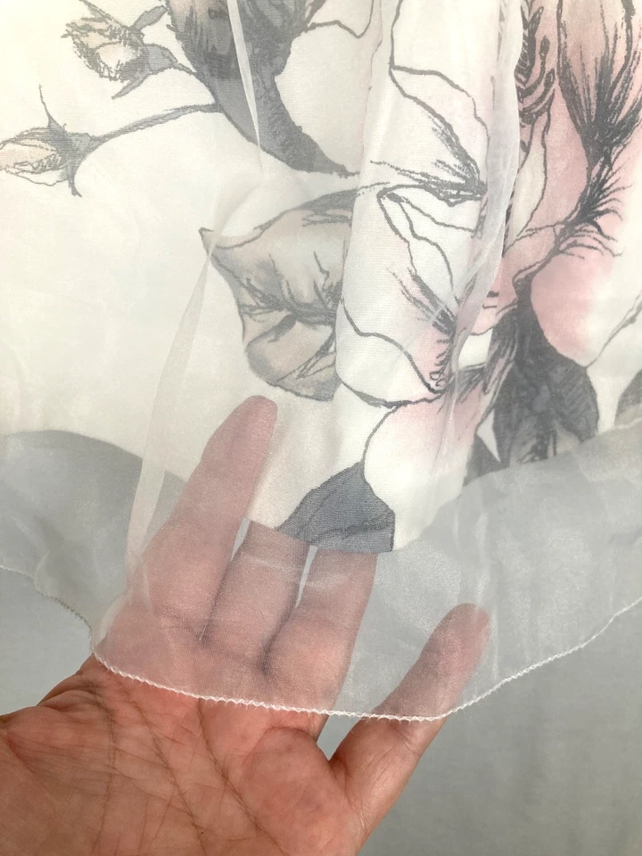 Новый с Ярлыками Белый дом черный рынок органза над розовые цветы Fairycore юбка 6 - Изображение 4 из 4