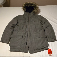 The North Face Men s Hooded Parka Coat L Gray...