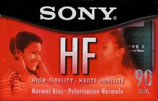 Sony HF 90 - New Sealed Normal Bias Type I High Fidelity Audio Cassette Tape