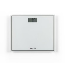 Image of Salter Glass Electronic Digital Bathroom Scale Easy Read Toughened Glass White