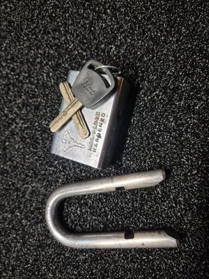 Vintage MUL-T-LOCK Padlock  High Security Keyed Big Heavy Duty Lock Cool! (LS11)