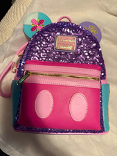Loungefly Disney Disney50 Sequin Mini Backpack w/ Mouse Ears NWOT
