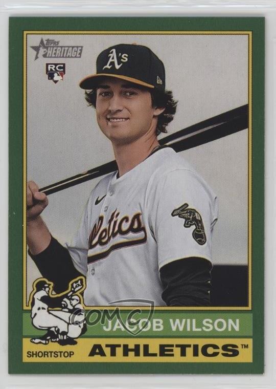 2025 Topps Heritage Dark Green Border Jacob Wilson #15 Rookie RC 0jv5