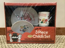 Strawberry Shortcake Deka 3 Piece Set Brand New Never Opened 1982 Vintage Rare