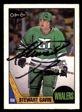 1987 OPC O-Pee-Chee Hockey #61 Stewart Gavin Signed Autograph (no COA) *d3