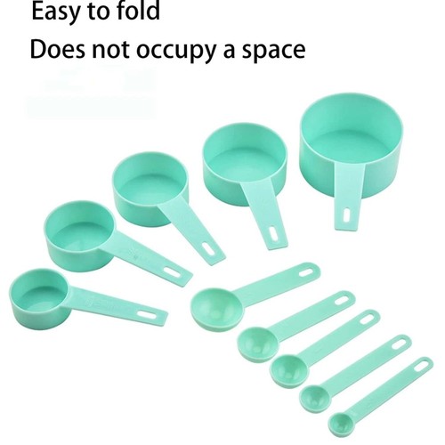 10pcs Plastic Measuring Cups and Spoons for Baking Tea Coffee Kitchen Tool UK - Picture 18 of 28