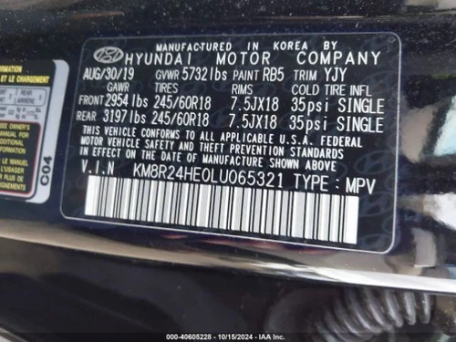 Passenger Side View Mirror Electric Heated Fits 20-22 PALISADE 4522231 - Picture 11 of 13